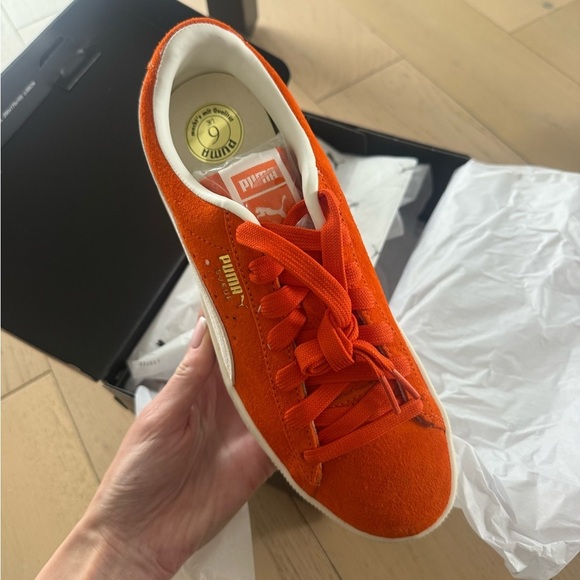 Puma Vibrant Orange Suede Shoes main image 5